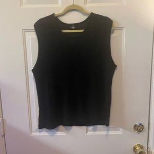 Black sleeveless top